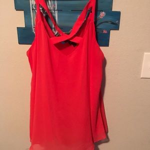 Torrid 2X soft hot pink tank with X front straps